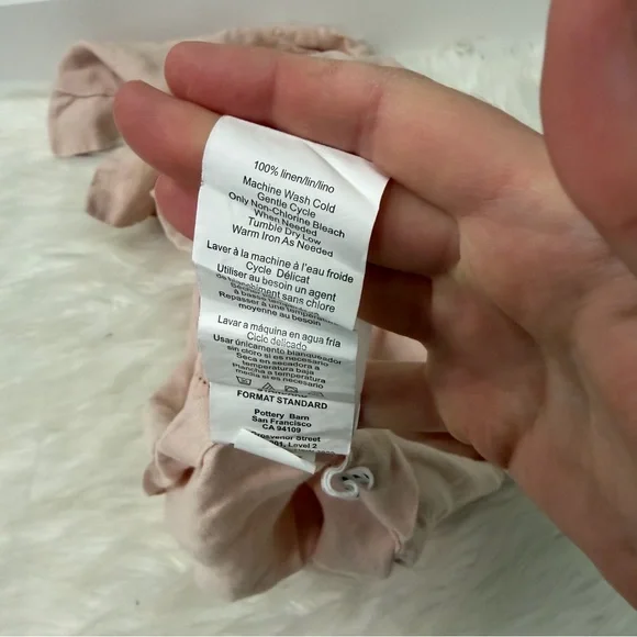 Pottery Barn Belgian Flax Linen Sham Soft Rose Pink Pillowcase Standard - Picture 5 of 5